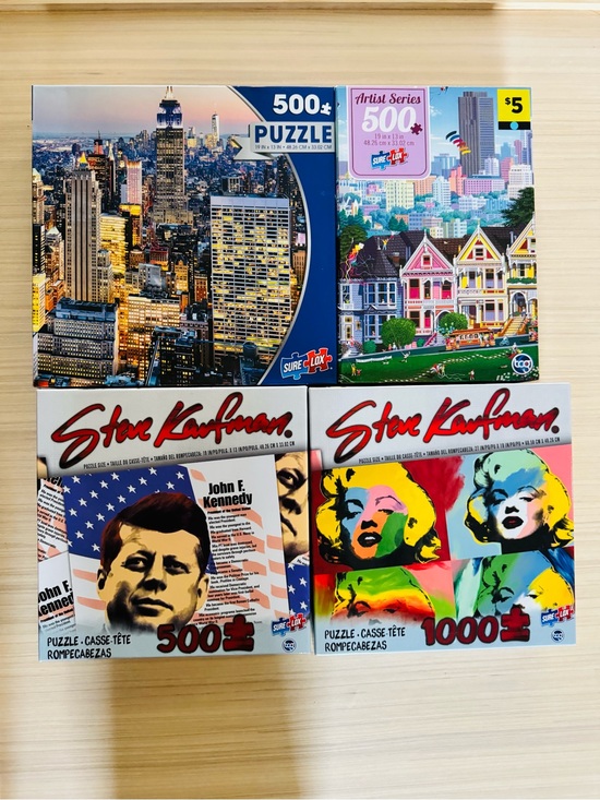 Unbranded Other - Lot/4 500-1000 piece jigsaw puzzles NIB